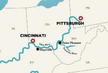 American Queen, Ohio & Tennessee Rivers ex Pittsburgh to Cincinnati