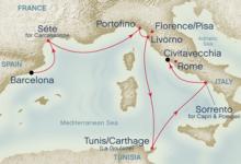 Ocean, Western Mediterranean ex Rome to Barcelona