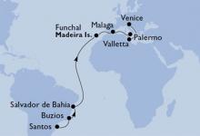 Fantasia, Ocean Voyage ex Santos to Venice