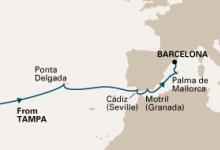 Ryndam, Azores & Spanish Expedition ex Tampa to Barcelona
