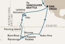 Westerdam, Circle Hawaii Tahiti & Marquesas ex San Diego to Seattle