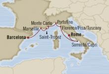 Riviera, Mediterranean Marvels ex Barcelona to Rome