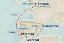 Ocean, Iberia Cruis ex Barcelona to Dover