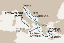 Noordam, Adriatic Explorer ex Athens to Rome