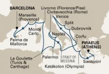 Noordam, Mediterranean & Adriatic Explorer ex Athens to Barcelona