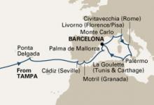 Ryndam, Azores Spain & Mediterranean ex Tampa to Barcelona