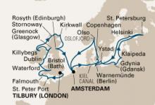 Prinsendam, Celtic & Baltic Explorer ex Tilbury to Amsterdam